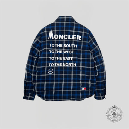 Moncler X Fragment Moron Flannel Jacked in Blue