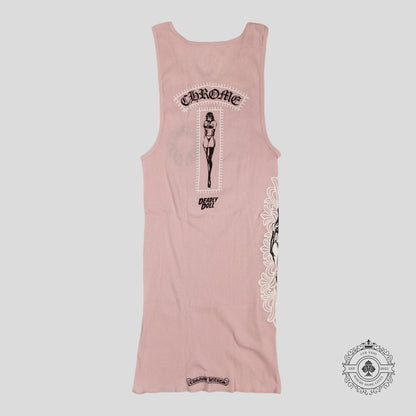 Chrome Hearts Art Basel Deadly Doll Tank in Light Pink