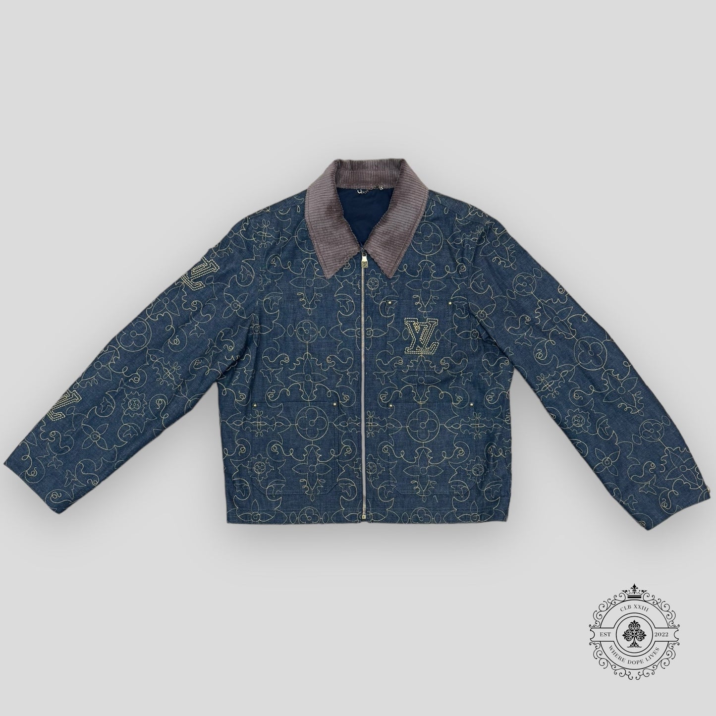 Louis Vuitton Arabesque Embroidered Denim Jacket