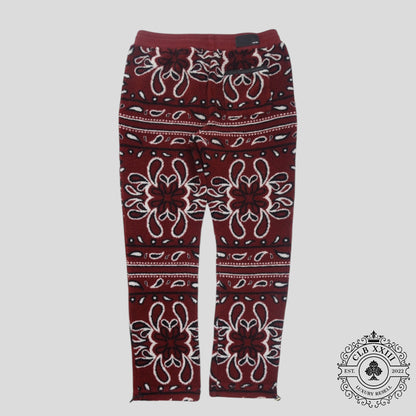 Amiri Bandana Fleece Pants in Red