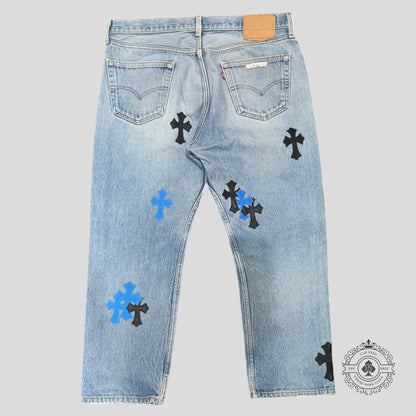 Chrome Hearts Cross Patch Jeans