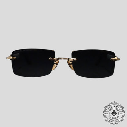 Chrome Hearts Deep II Sunglasses in White/Gold