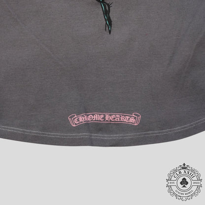 Chrome Hearts Deadly Doll Baby Tee in Grey