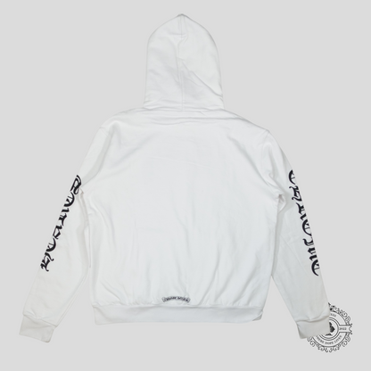 Chrome Hearts Vertical Logo Hoodie in White