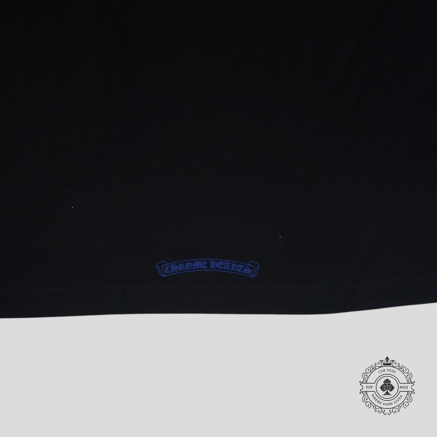 Chrome Hearts Neck Logo Tee in Black/Blue