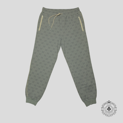 Gucci Tonal Jacquard Track Pants in Light Grey