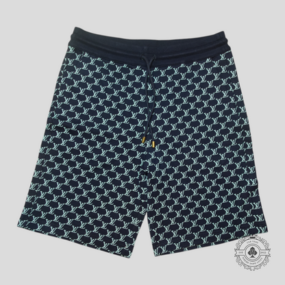 Louis Vuitton LV Fishnet Jacquard Shorts in Black/Blue