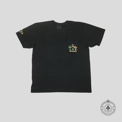 Chrome Hearts Horseshoe Logo Pocket T-Shirt in Black/Camo