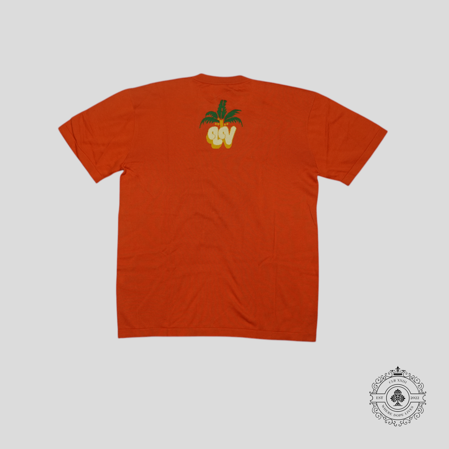 Louis Vuitton Palm Tree Short Sleeve Crewneck in Orange