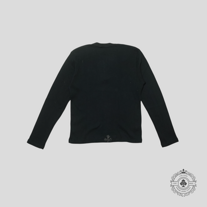 Chrome Hearts Leather Cross Patch Thermal Shirt in Black