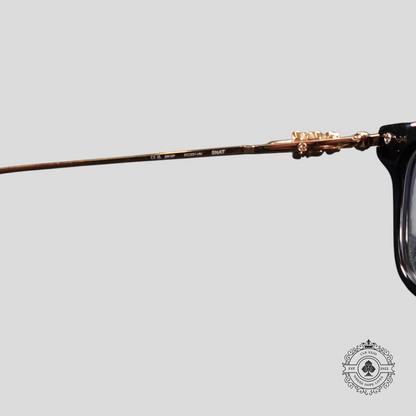 Chrome Hearts Snat Glasses in Black/Gold