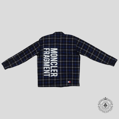 Moncler Genius x Fragment Flannel Overshirt in Blue