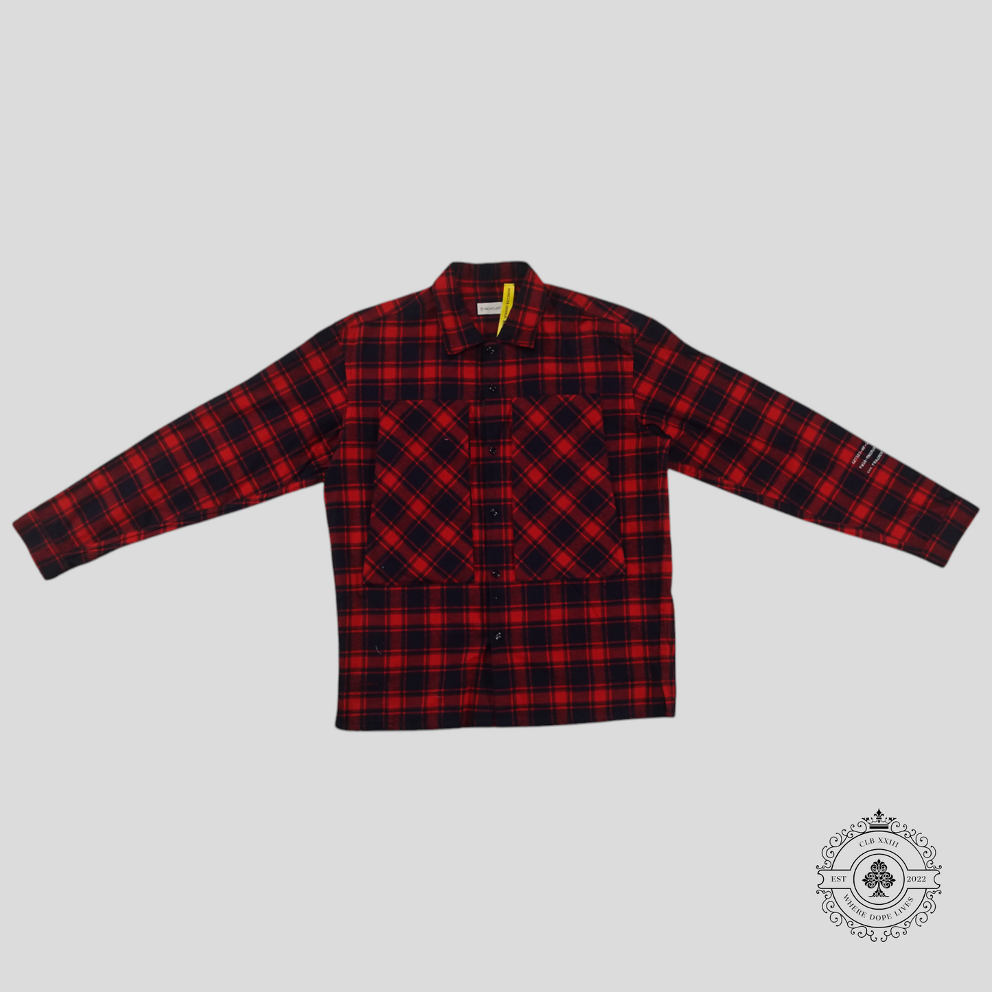 Moncler Genius x Fragment Flannel Overshirt in Red