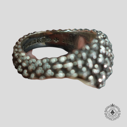 Chrome Hearts Mini Cross Ball Ring in Silver