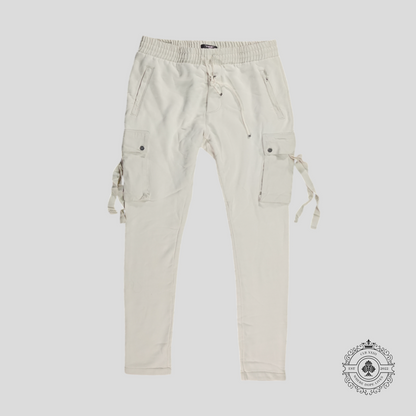 Amiri Tapered Cargo Sweatpants in Alabaster White