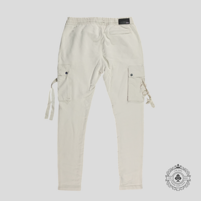 Amiri Tapered Cargo Sweatpants in Alabaster White -Preowned