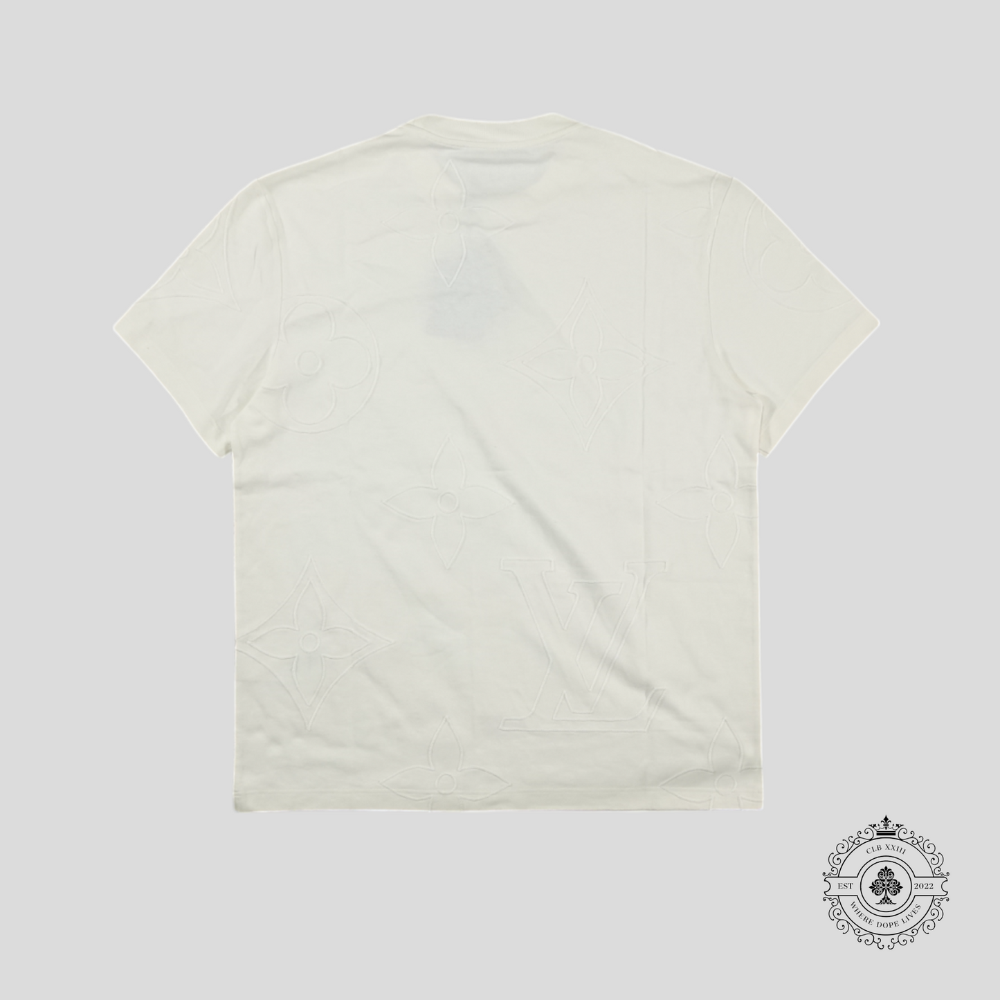 Louis Vuitton Monogram Macro Embroidered Jacquard T-Shirt in White