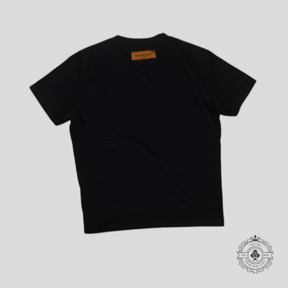 Louis Vuitton LV Flower Embroidered T-Shirt in Navy Blue