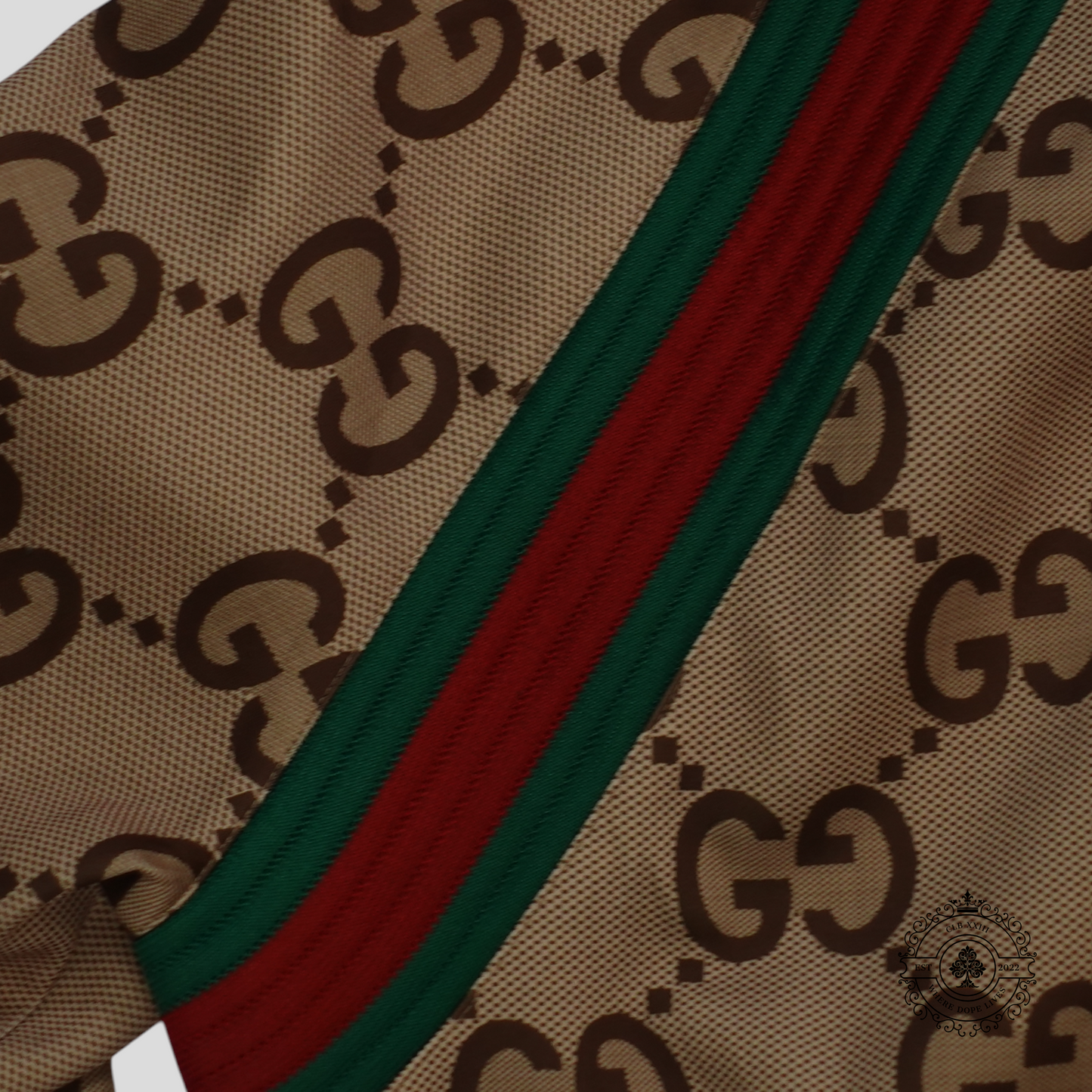 Gucci Jumbo Jacquard Hooded Track Jacket in Brown