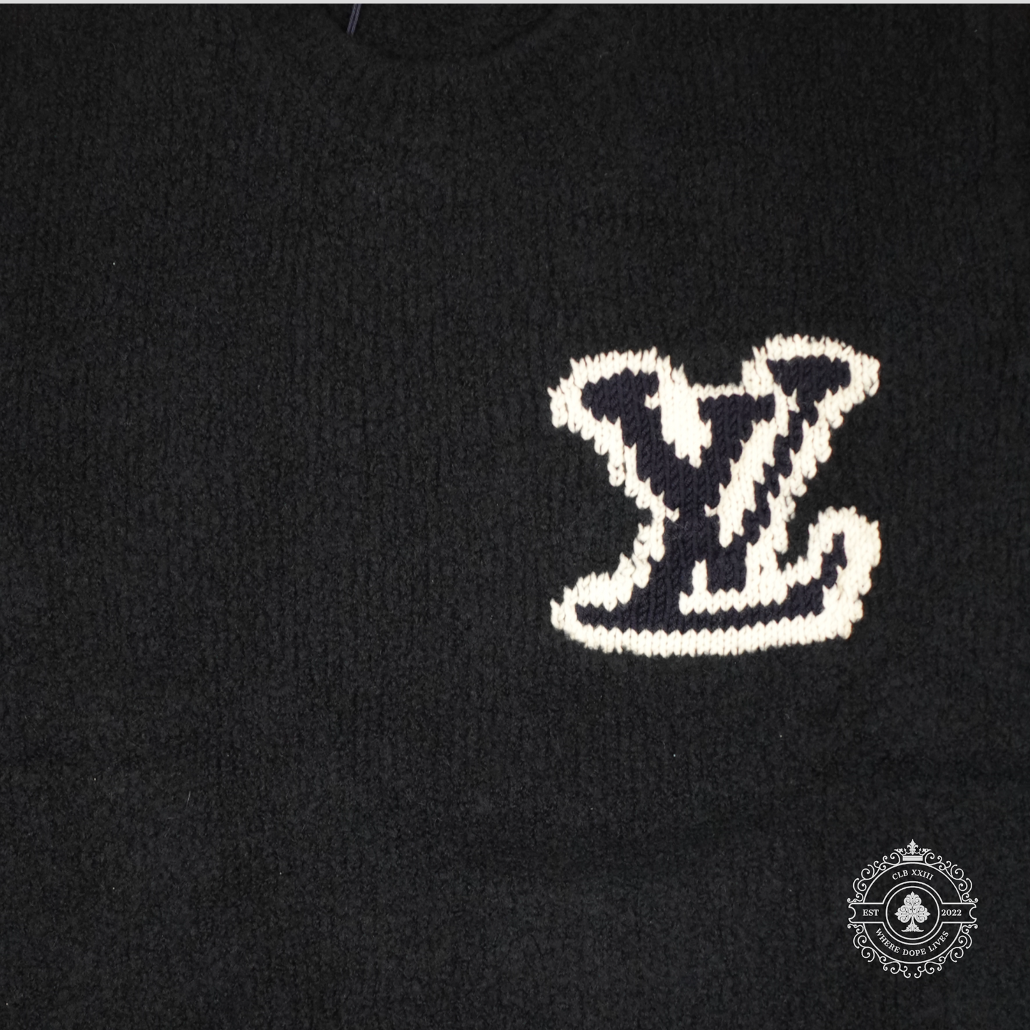 Louis Vuitton LV Intarsia Sweater in Navy Blue