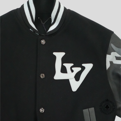 Louis Vuitton Chains Camo Varsity Jacket in Black