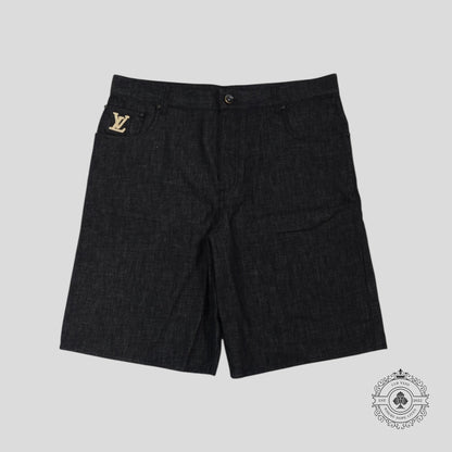 Louis Vuitton Raffia Chambray Shorts in Black