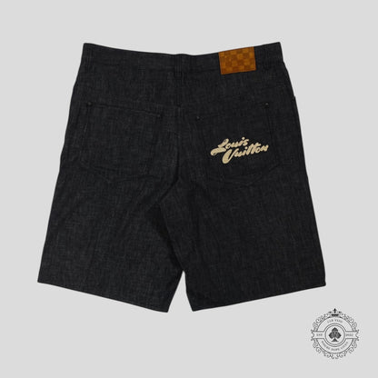 Louis Vuitton Raffia Chambray Shorts in Black