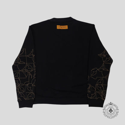 Louis Vuitton Music Line Embroidered Crewneck in Black