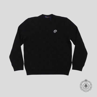 Louis Vuitton Damier Pearl Embroidered Pullover in Black