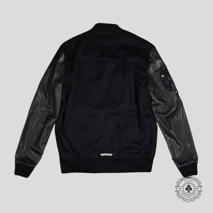 Chrome Hearts Cross Patch Varsity Jacket in Black