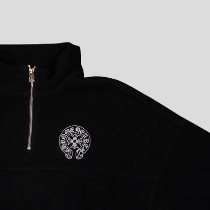 Chrome Hearts Fleece Quarter Zip in Black
