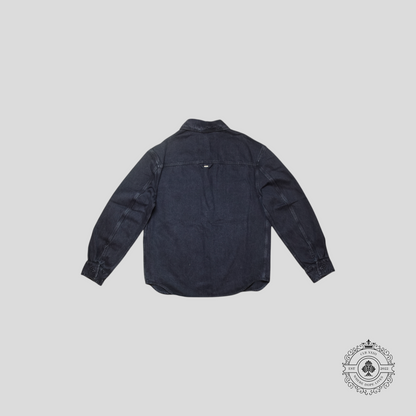 Louis Vuitton Monogram Embossed Casual Denim Overshirt in Black