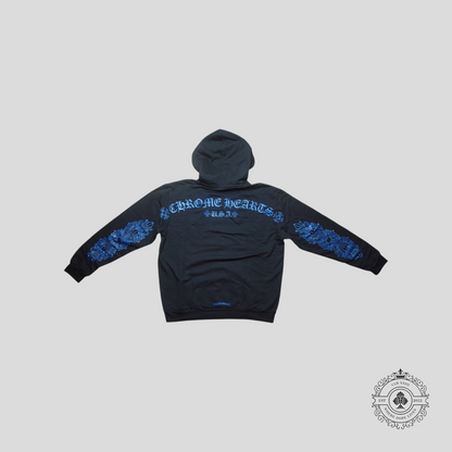 Chrome Hearts Horseshoe Hoodie in Black/Blue