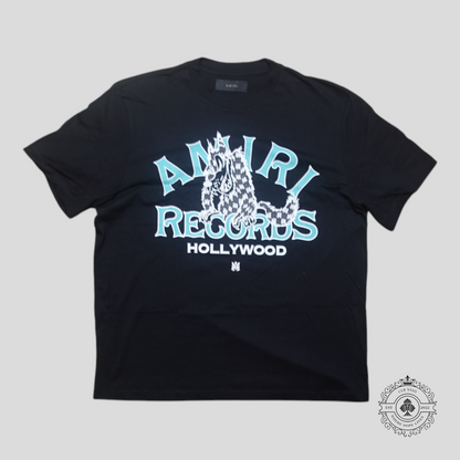 Amiri Records Wolf T-Shirt in Black/Blue/White