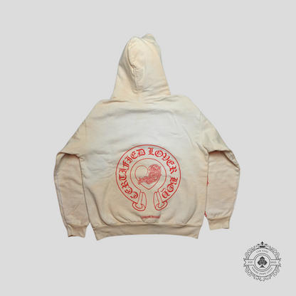 Chrome Hearts X Drake Certified Lover Boy Hoodie in Ivory