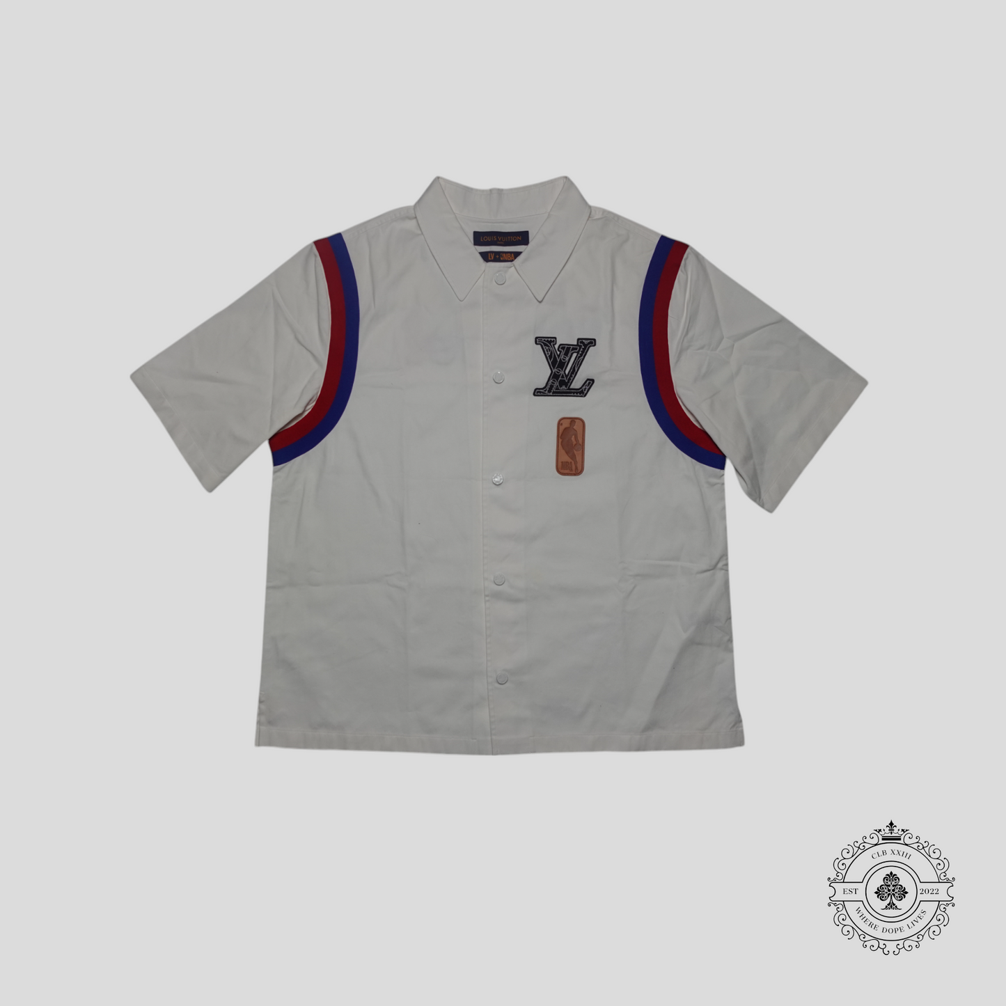 Louis Vuitton X NBA Patched Button Up in White