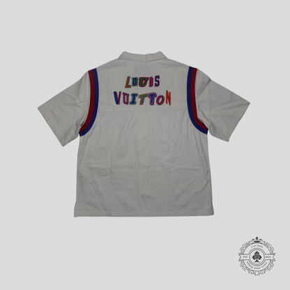 Louis Vuitton X NBA Patched Button Up in White