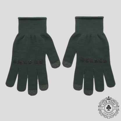 Chrome Hearts Work Gloves in Midnight Green