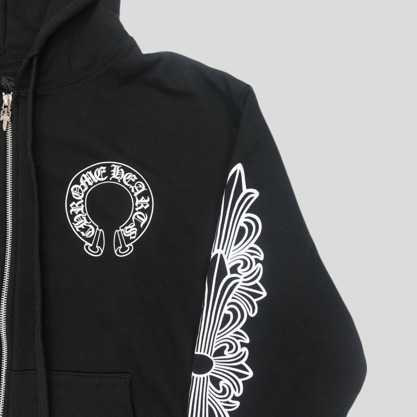 Chrome Hearts Thermal Lined Horseshoe Zip Up Hoodie