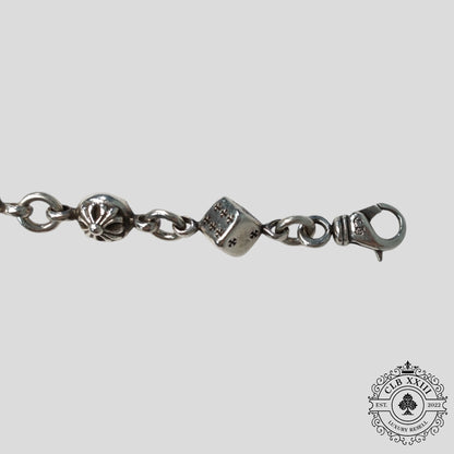 Chrome Hearts Dice and Crossball Bracelet in Silver