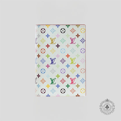 Louis Vuitton x Takashi Murakami Passport Cover in White