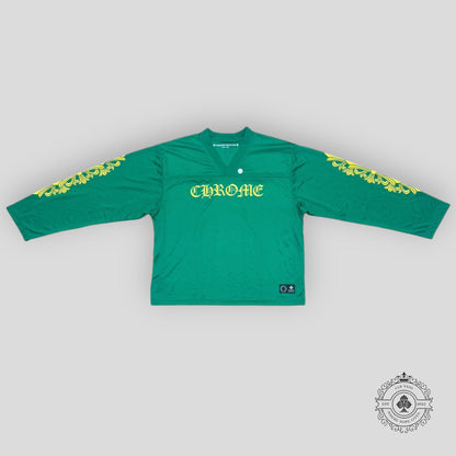 Chrome Hearts Mesh Warm Up Jersey in Green / Yellow