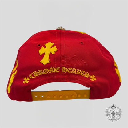 Chrome Hearts Cross Patch Hat in Red / Yellow