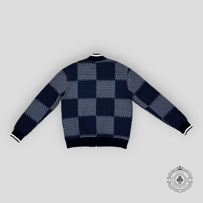 Louis Vuitton Tennis Damier Quilted Cotton Bomber in Navy Blue