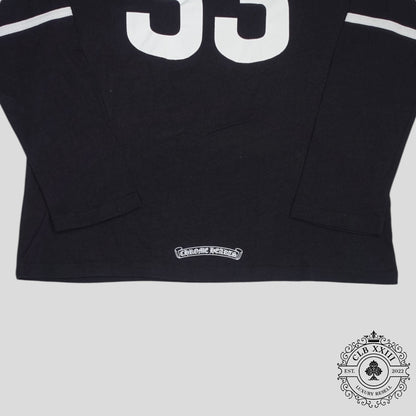 Chrome Hearts 33 Horseshoe Logo Women's Long Sleeve Tee in Black