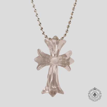 Chrome Hearts Silicone Cross Necklace in Clear