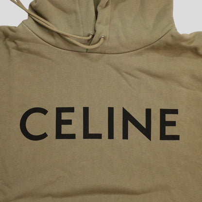 Celine Homme Logo Hoodie in Green
