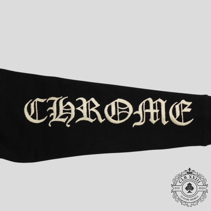 Chrome Hearts CH Embroidered Quarter Zip in Black