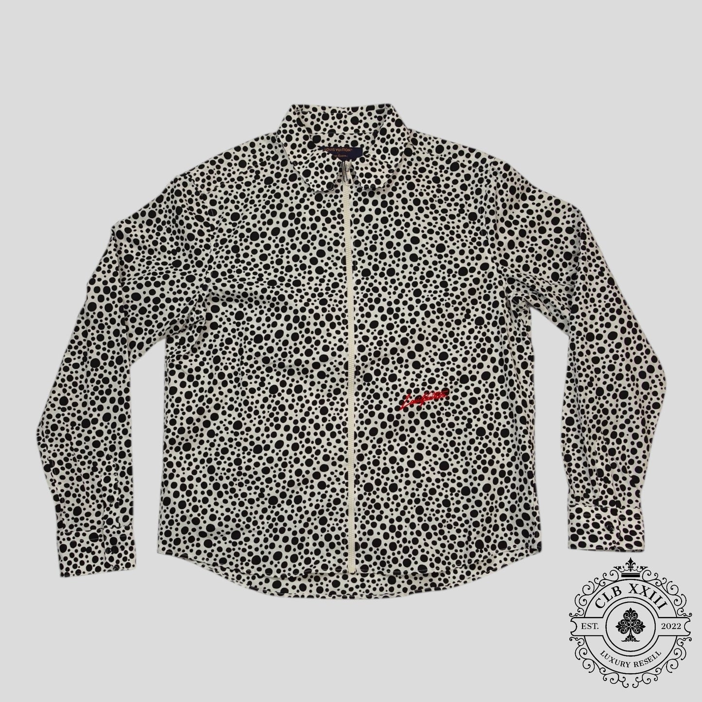 Louis Vuitton Infinity Dots Zipped Shirt in White
