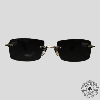 Chrome Hearts Deep II Sunglasses in White/Silver